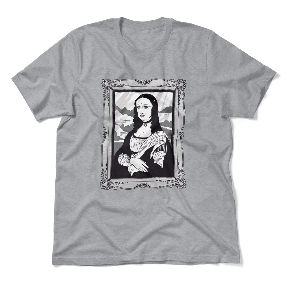 Gothic Monalisa Men/Unisex T-Shirt in Athletic Heather color