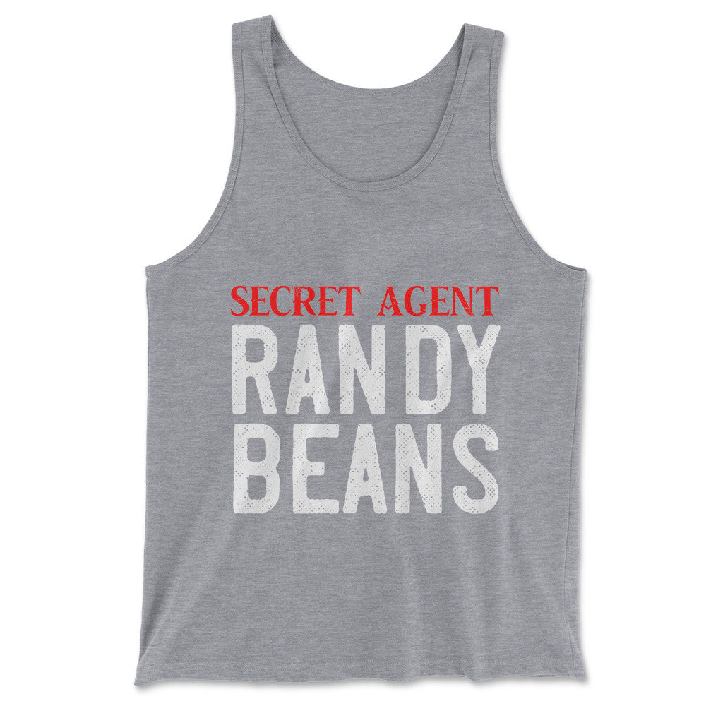 Secret Agent Randy Beans Men/Unisex Tank in Athletic Heather color