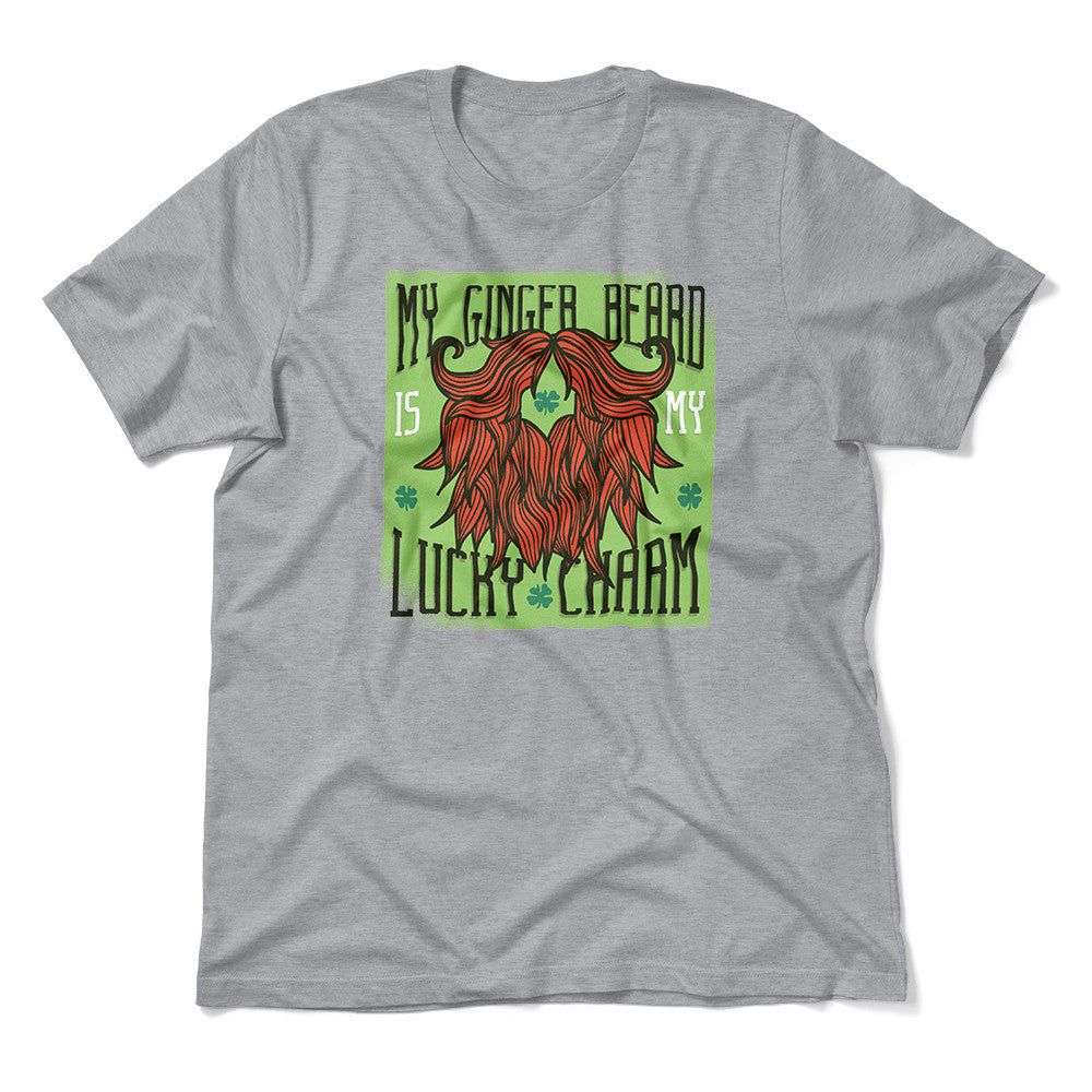 My Ginger Beard Is My Lucky Charm Men/Unisex T-Shirt in Athletic Heather color