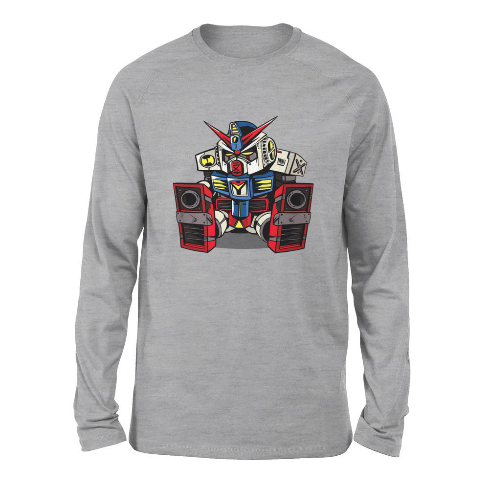 Sleepy Robot Men/Unisex Drop Shoulder Sweatshirt in Athletic Heather color
