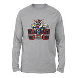Sleepy Robot Men/Unisex Drop Shoulder Sweatshirt in Athletic Heather color
