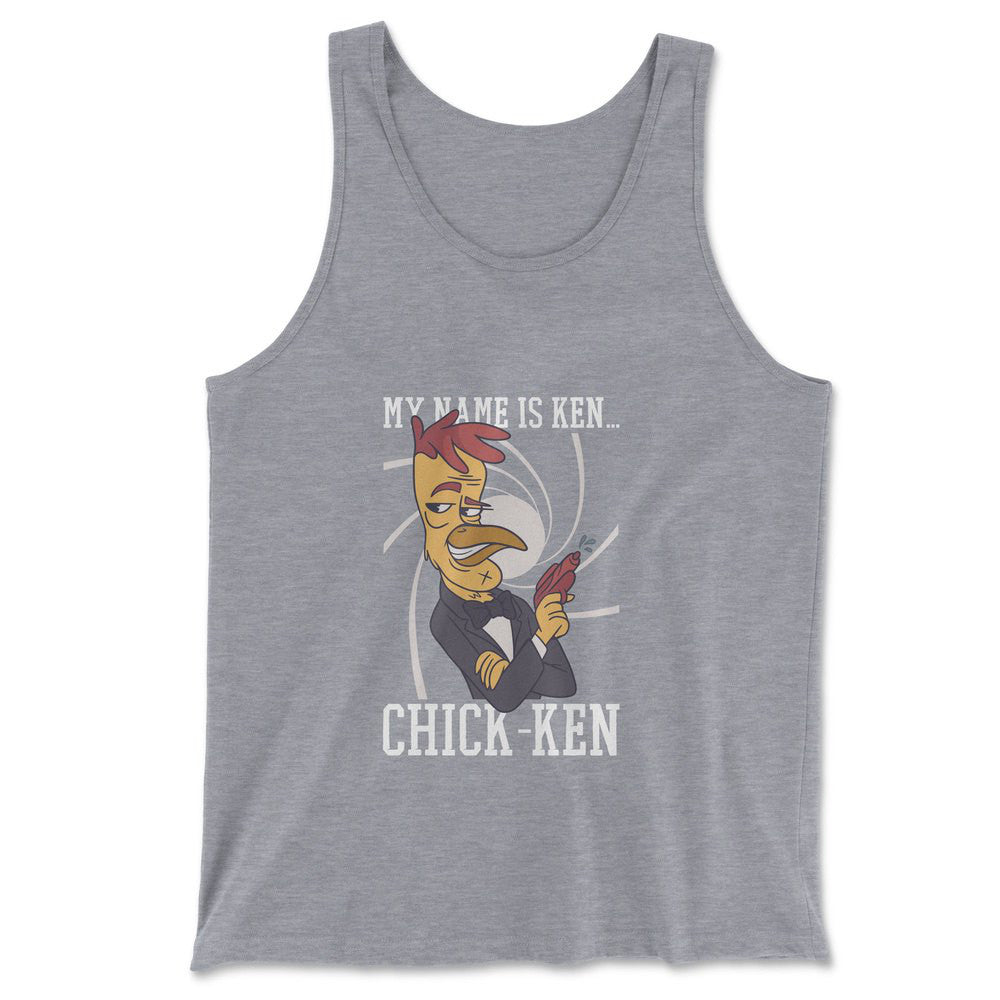 Chicken Spy Men/Unisex Tank in Athletic Heather color