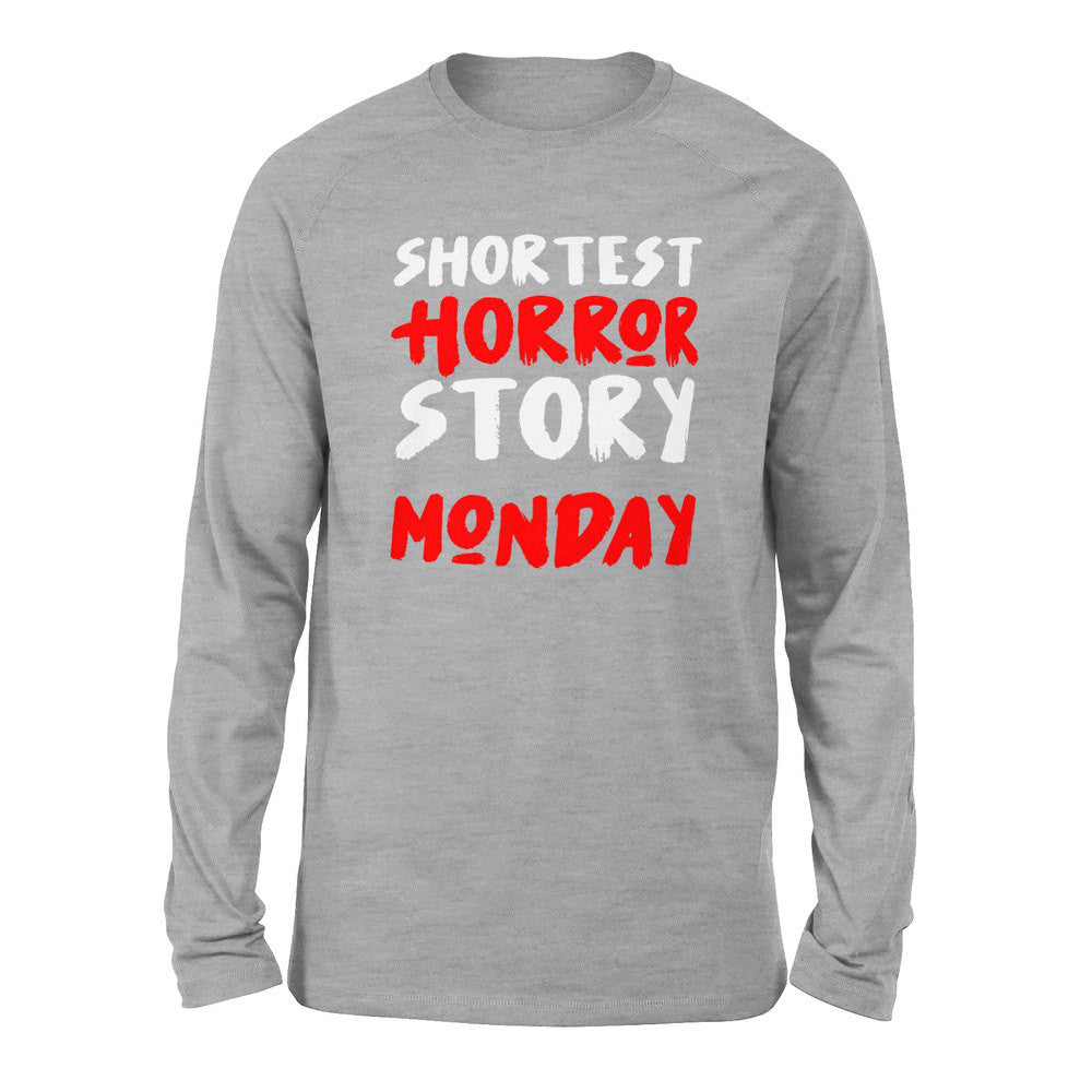 Shortest Horror Story - Monday Men/Unisex Drop Shoulder Sweatshirt in Athletic Heather color
