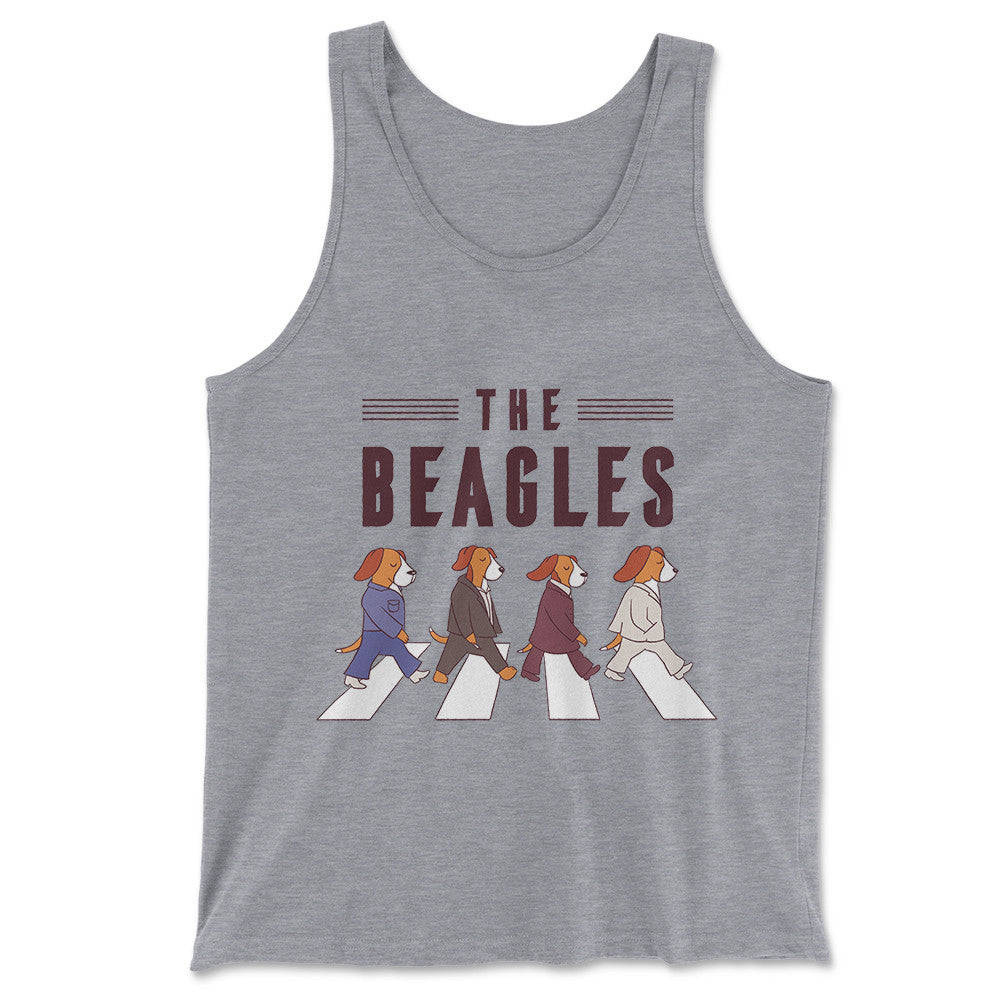 The Beagles Men/Unisex Tank in Athletic Heather color