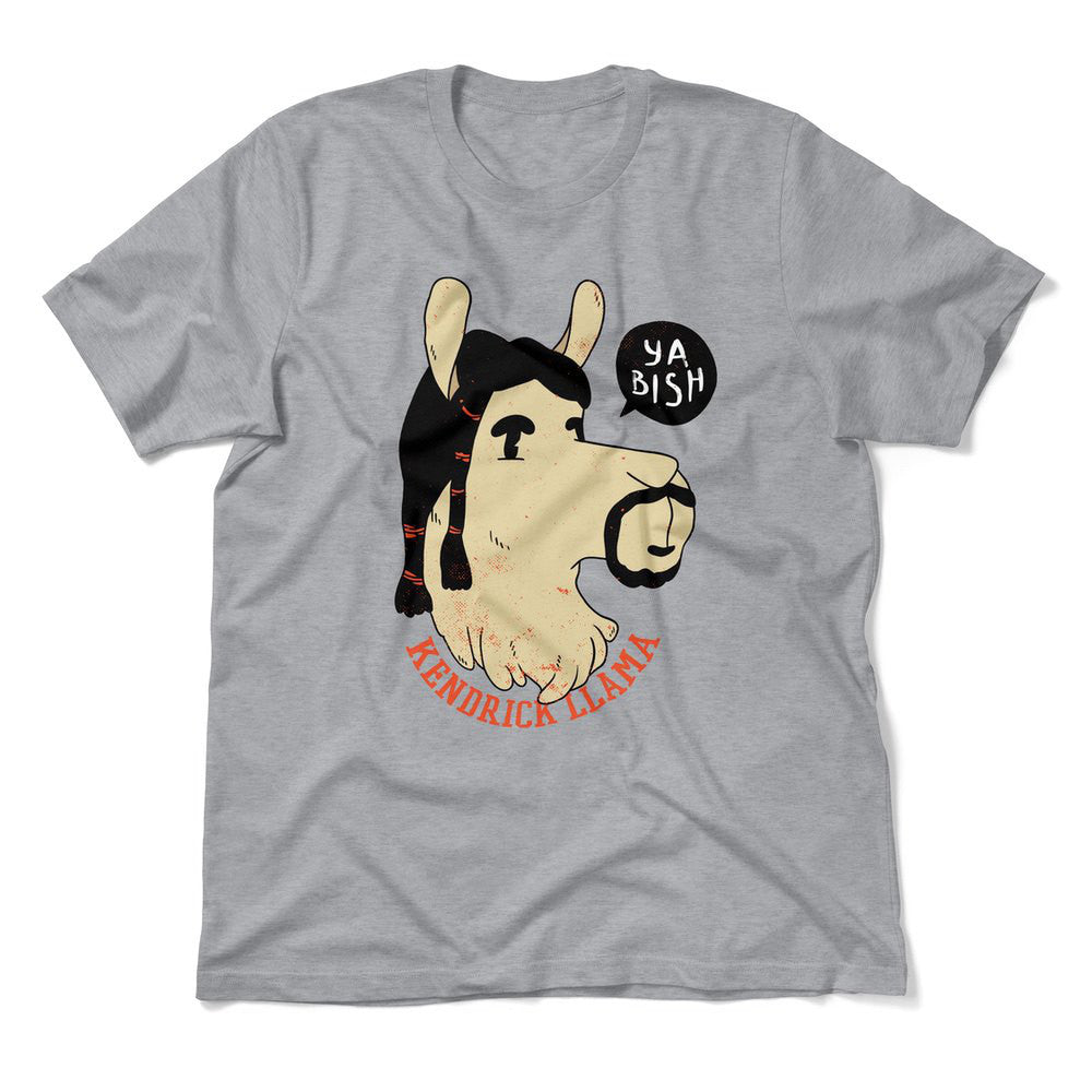 Kendrick Llama Men/Unisex T-Shirt in Athletic Heather color