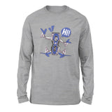 Quadcopter Robot Men/Unisex Drop Shoulder Sweatshirt in Athletic Heather color