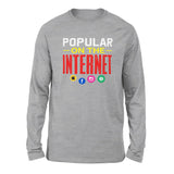 Popular On The Internet Men/Unisex Drop Shoulder Sweatshirt in Athletic Heather color