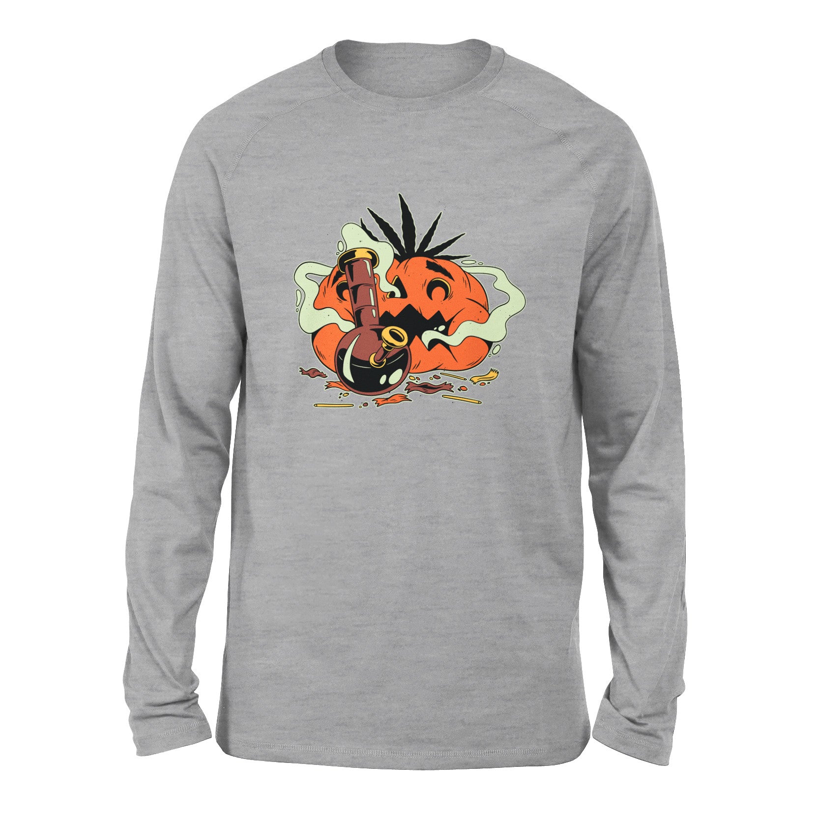 Baked Pumpkin Men/Unisex Drop Shoulder Sweatshirt in Athletic Heather color