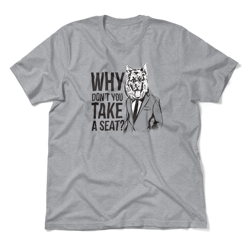 Why Dont You Take A Seat Men/Unisex T-Shirt in Athletic Heather color