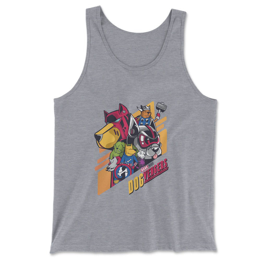 Dogvengers Men/Unisex Tank in Athletic Heather color
