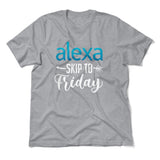 Alexa, Skip To Friday Men/Unisex T-Shirt in Athletic Heather color