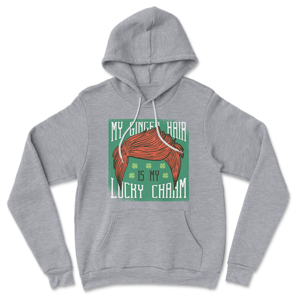 My Ginger Hair Is My Lucky Charm Hoodie in Athletic Heather color