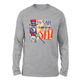Oh Sam Can You See Men/Unisex Drop Shoulder Sweatshirt in Athletic Heather color