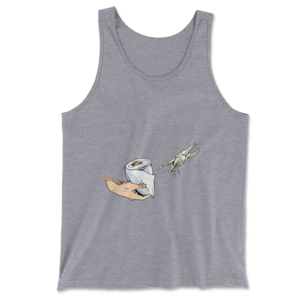 Creation Of Adam - Toilet Paper Men/Unisex Tank in Athletic Heather color