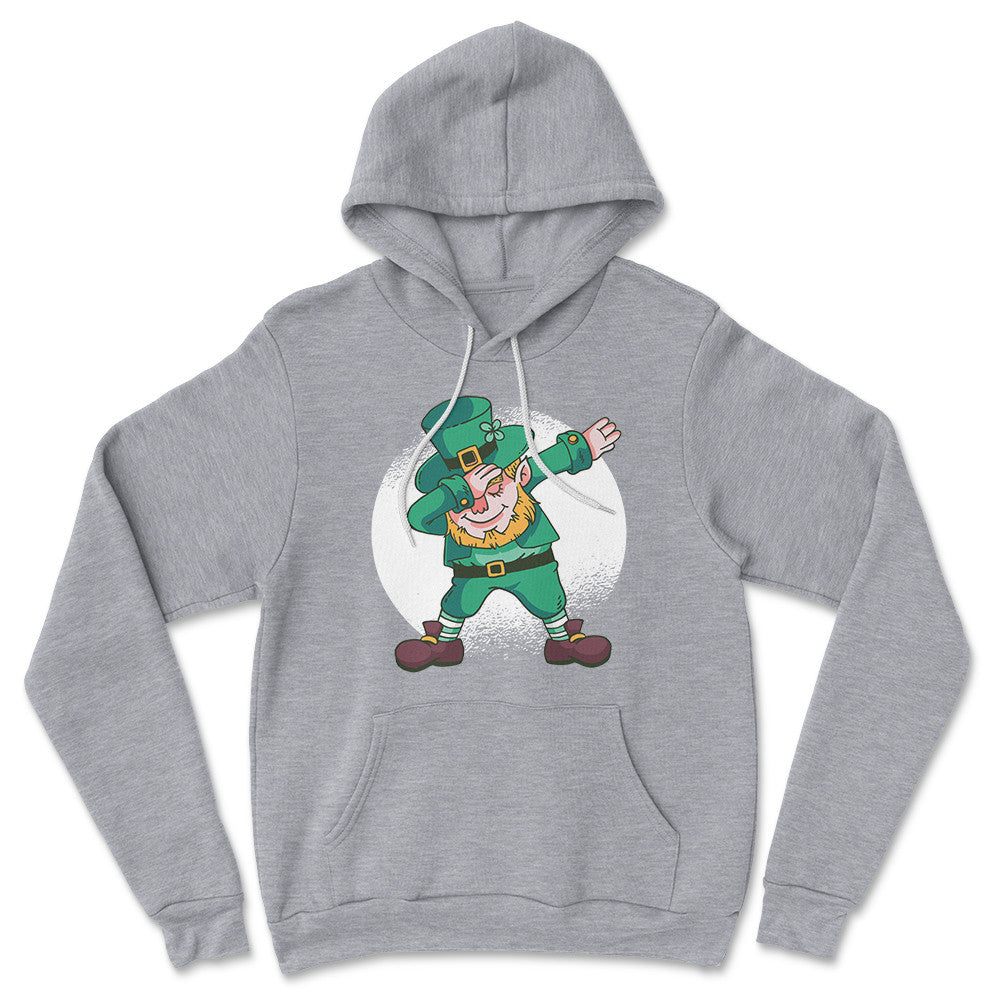 Leprechaun Dabbing Hoodie in Athletic Heather color
