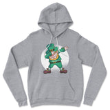 Leprechaun Dabbing Hoodie in Athletic Heather color