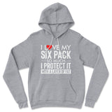 I Love My Six Pack And I Protect It With My Layer Of Fat Hoodie in Athletic Heather color