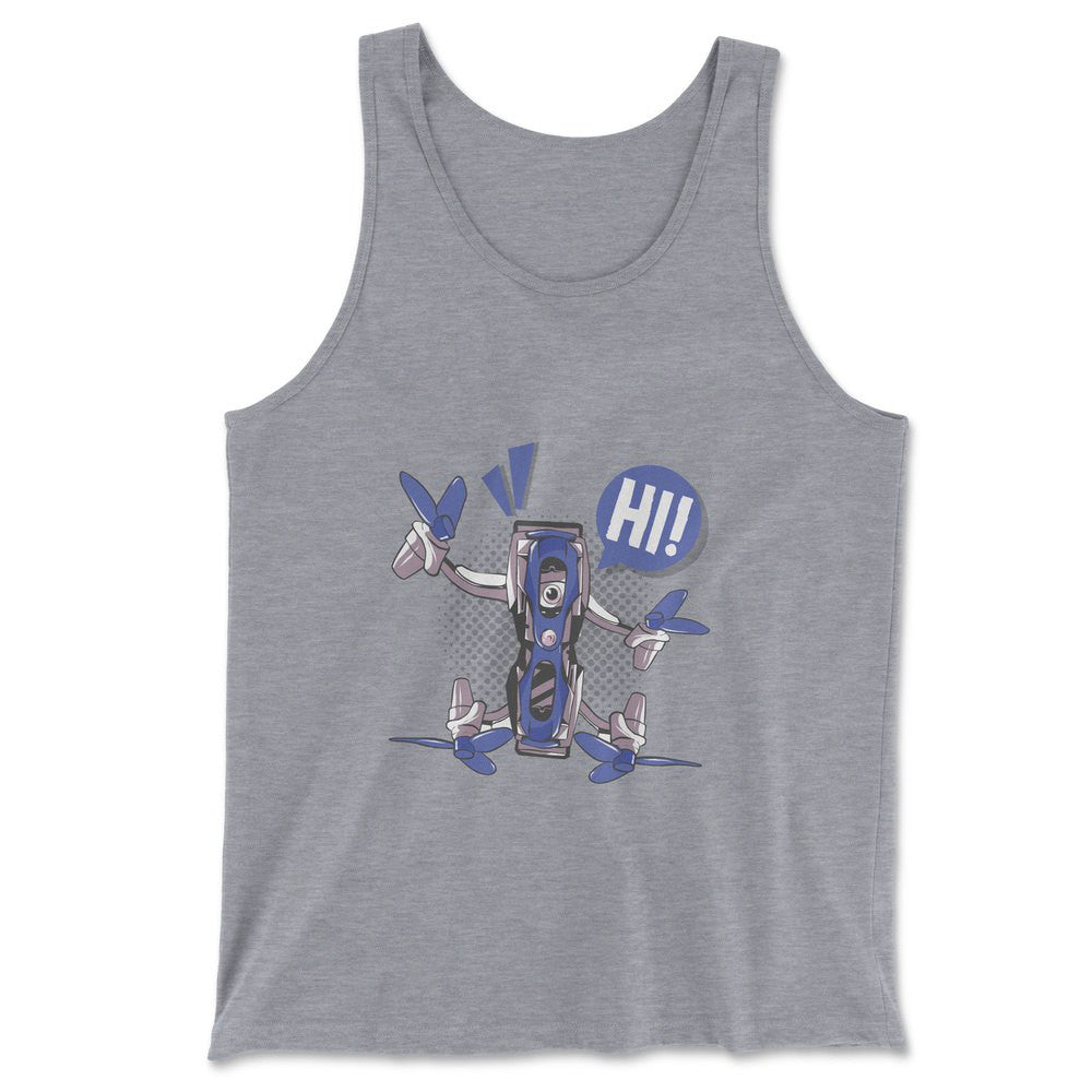 Quadcopter Robot Men/Unisex Tank in Athletic Heather color