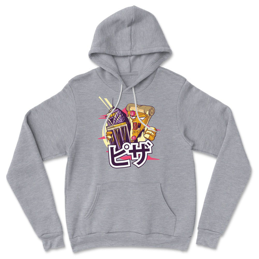Pizza Kong Hoodie in Athletic Heather color