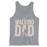 The Walking Dad Men/Unisex Tank in Athletic Heather color