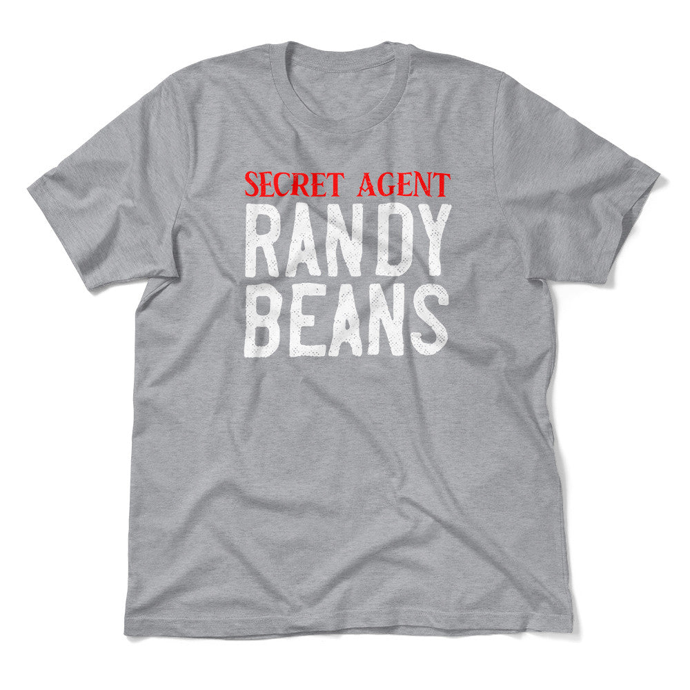 Secret Agent Randy Beans Men/Unisex T-Shirt in Athletic Heather color