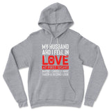 My Husband And I Fell In Love At First Sight Hoodie in Athletic Heather color