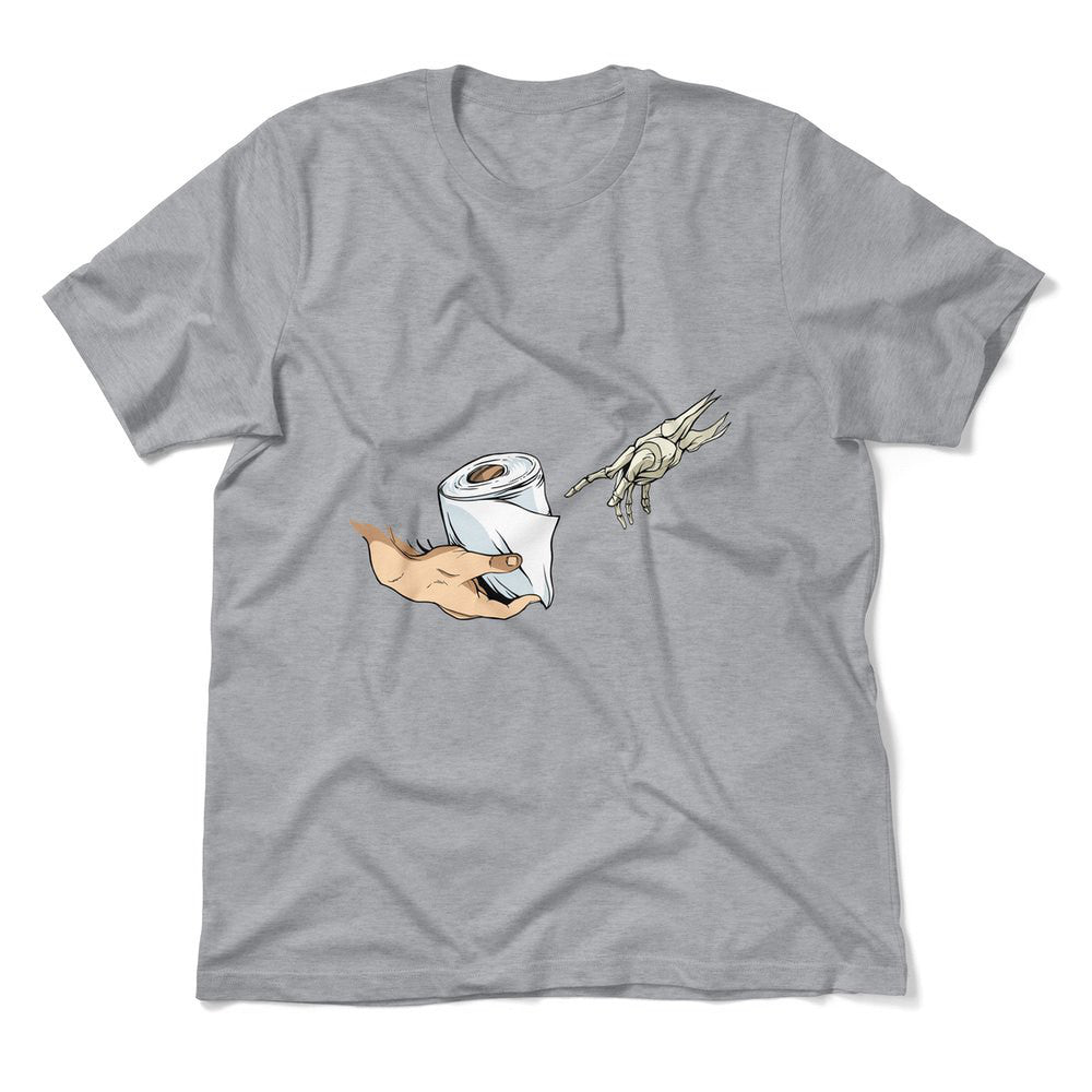 Creation Of Adam - Toilet Paper Men/Unisex T-Shirt in Athletic Heather color