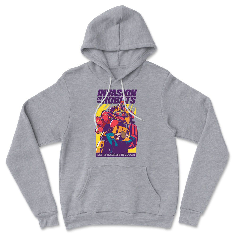 Invasion Of The Robots Hoodie in Athletic Heather color