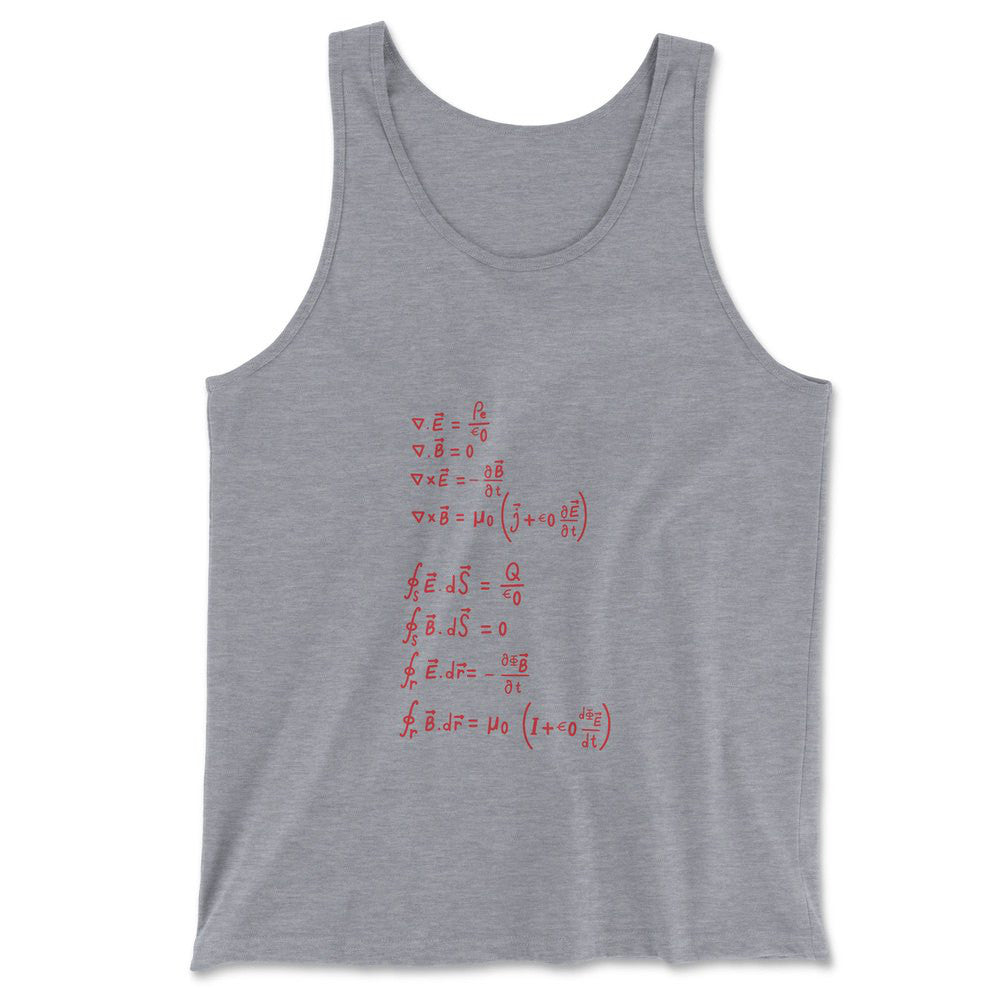 Physics Formula Men/Unisex Tank in Athletic Heather color