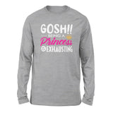 Gosh!! Being A Pricess Is Exhausting Men/Unisex Drop Shoulder Sweatshirt in Athletic Heather color