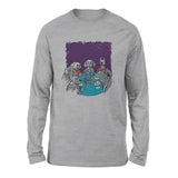 Poker Dogs Men/Unisex Drop Shoulder Sweatshirt in Athletic Heather color