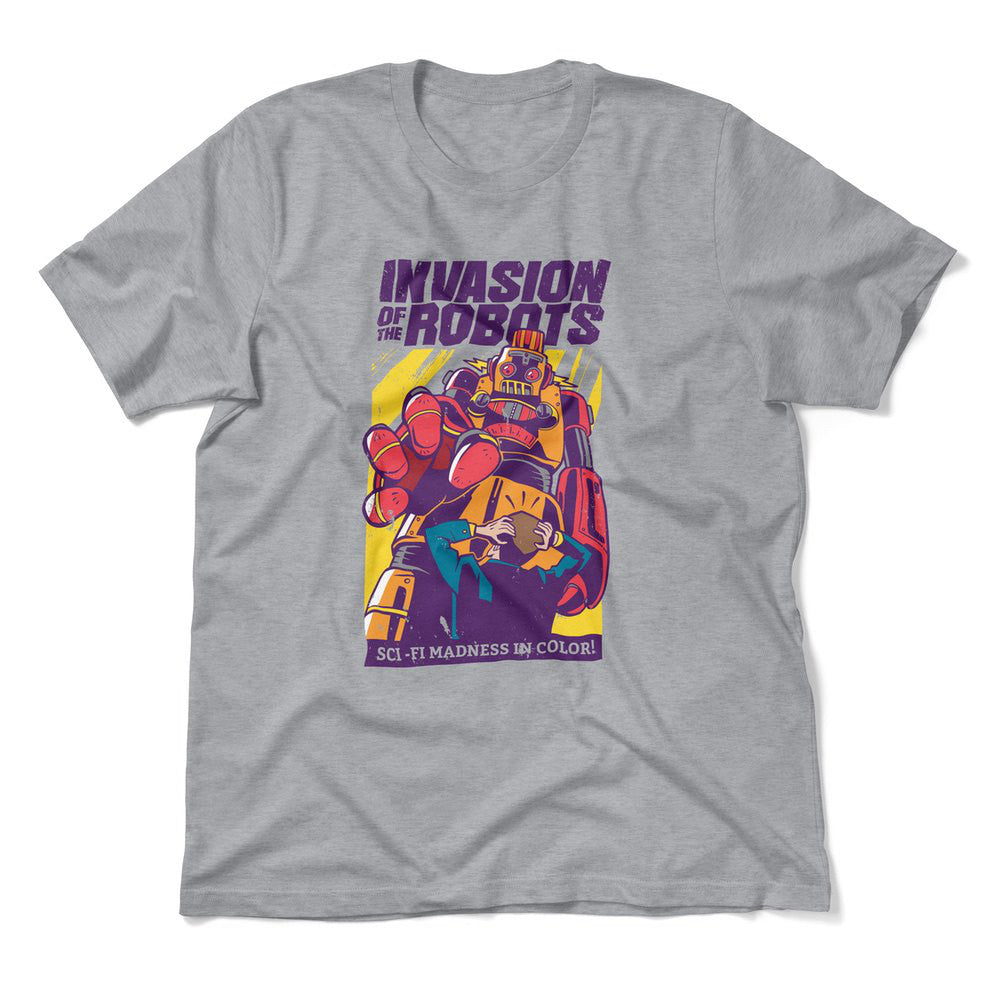 Invasion Of The Robots Men/Unisex T-Shirt in Athletic Heather color
