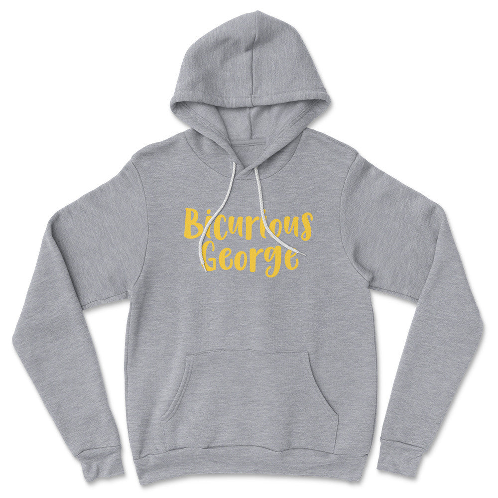 Bicurious George Hoodie in Athletic Heather color