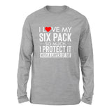 I Love My Six Pack And I Protect It With My Layer Of Fat Men/Unisex Drop Shoulder Sweatshirt in Athletic Heather color