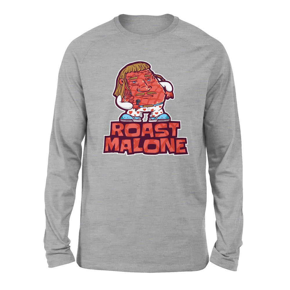 Roast Malone Men/Unisex Drop Shoulder Sweatshirt in Athletic Heather color