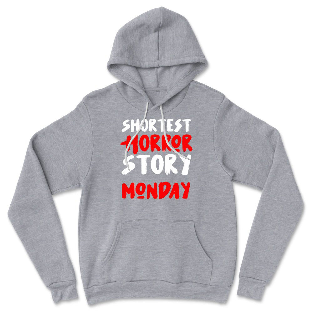 Shortest Horror Story - Monday Hoodie in Athletic Heather color
