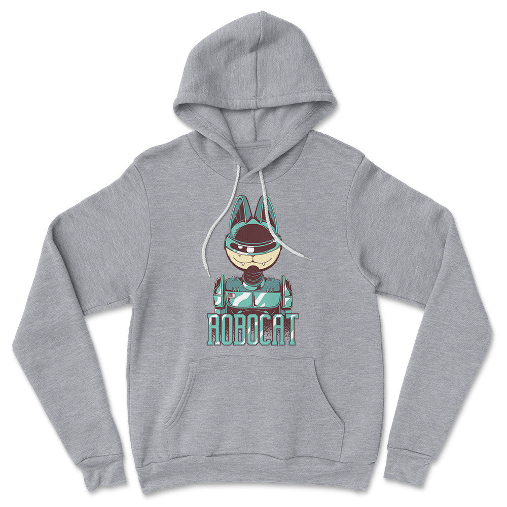 Robocat Hoodie in Athletic Heather color