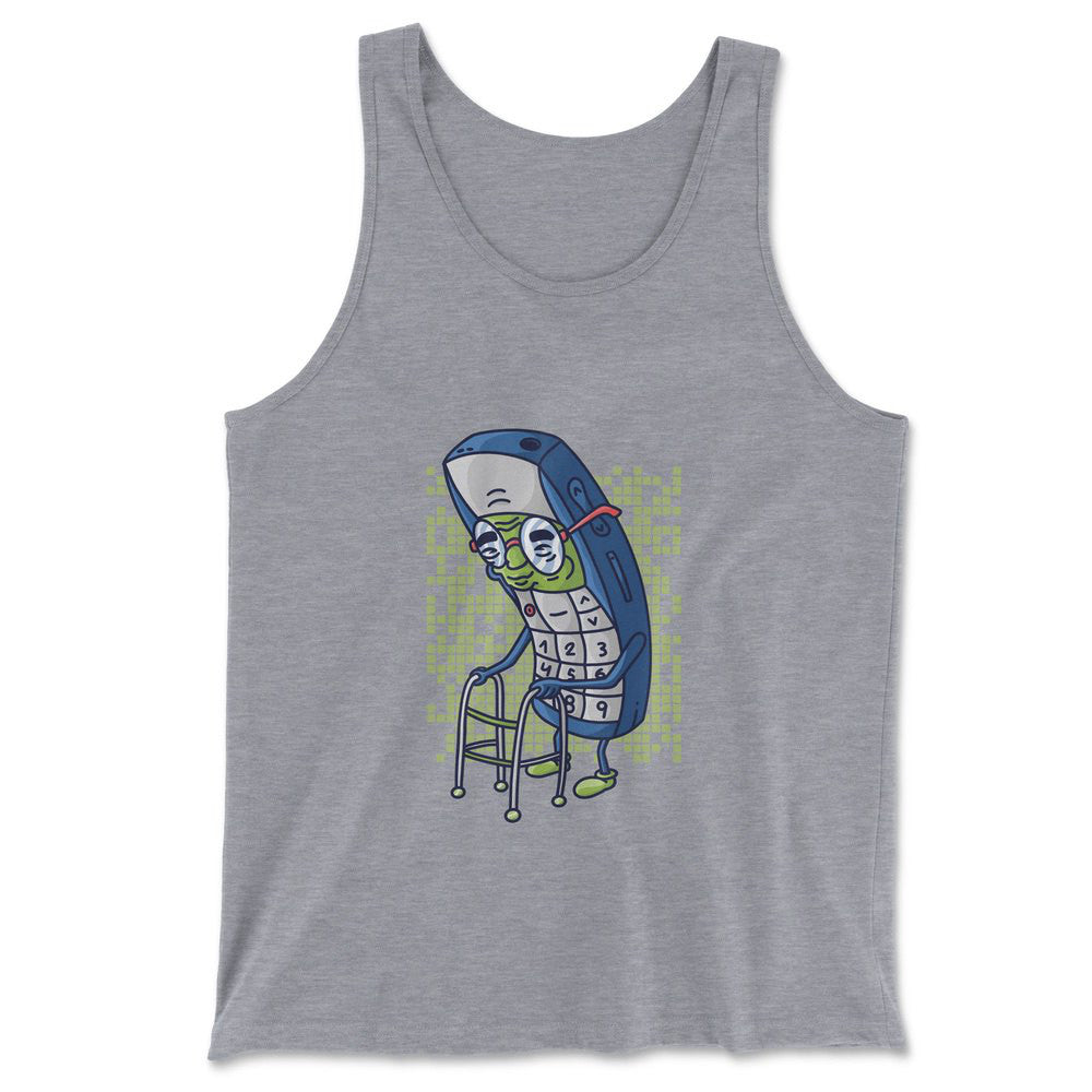 Old Nokia Cellphone Men/Unisex Tank in Athletic Heather color