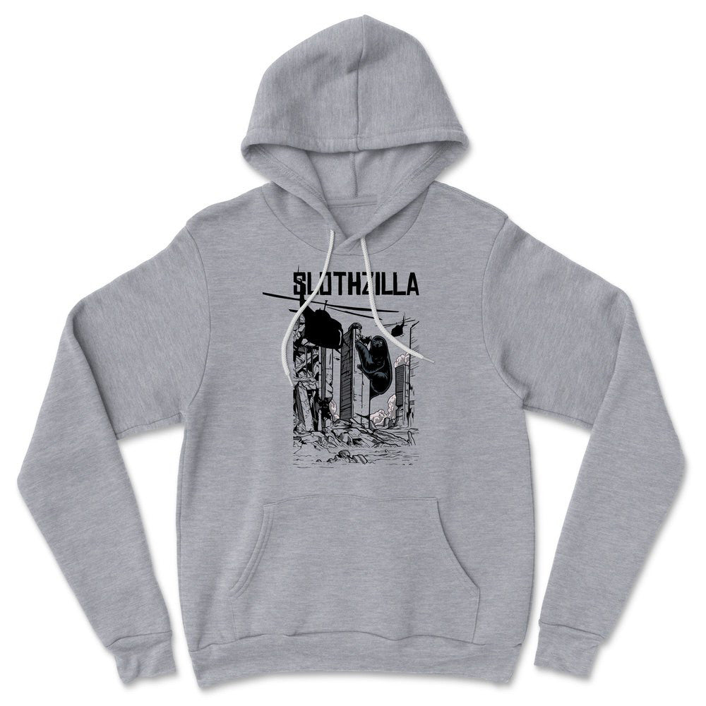 Slothzilla Hoodie in Athletic Heather color