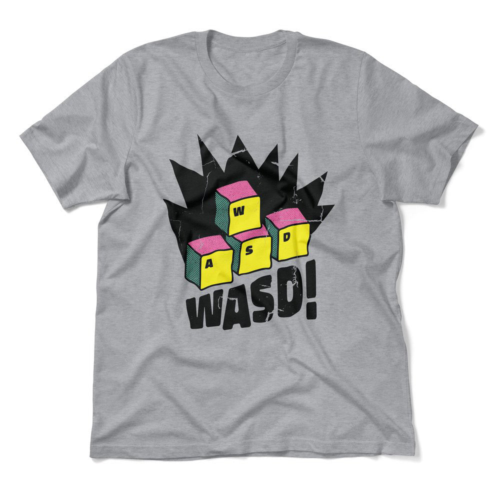 WASD Keyboard For Gamers Men/Unisex T-Shirt in Athletic Heather color