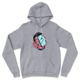 Phone Face Hugger Hoodie in Athletic Heather color