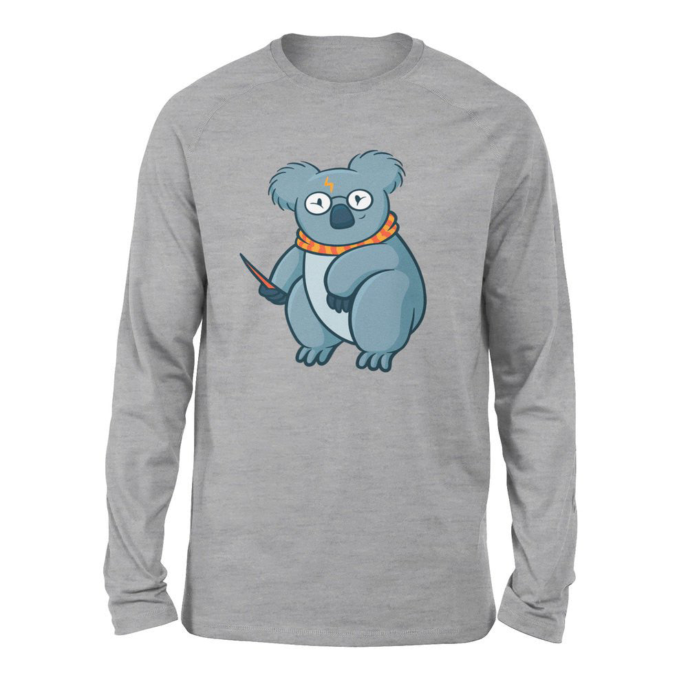 Koala Potter Men/Unisex Drop Shoulder Sweatshirt in Athletic Heather color