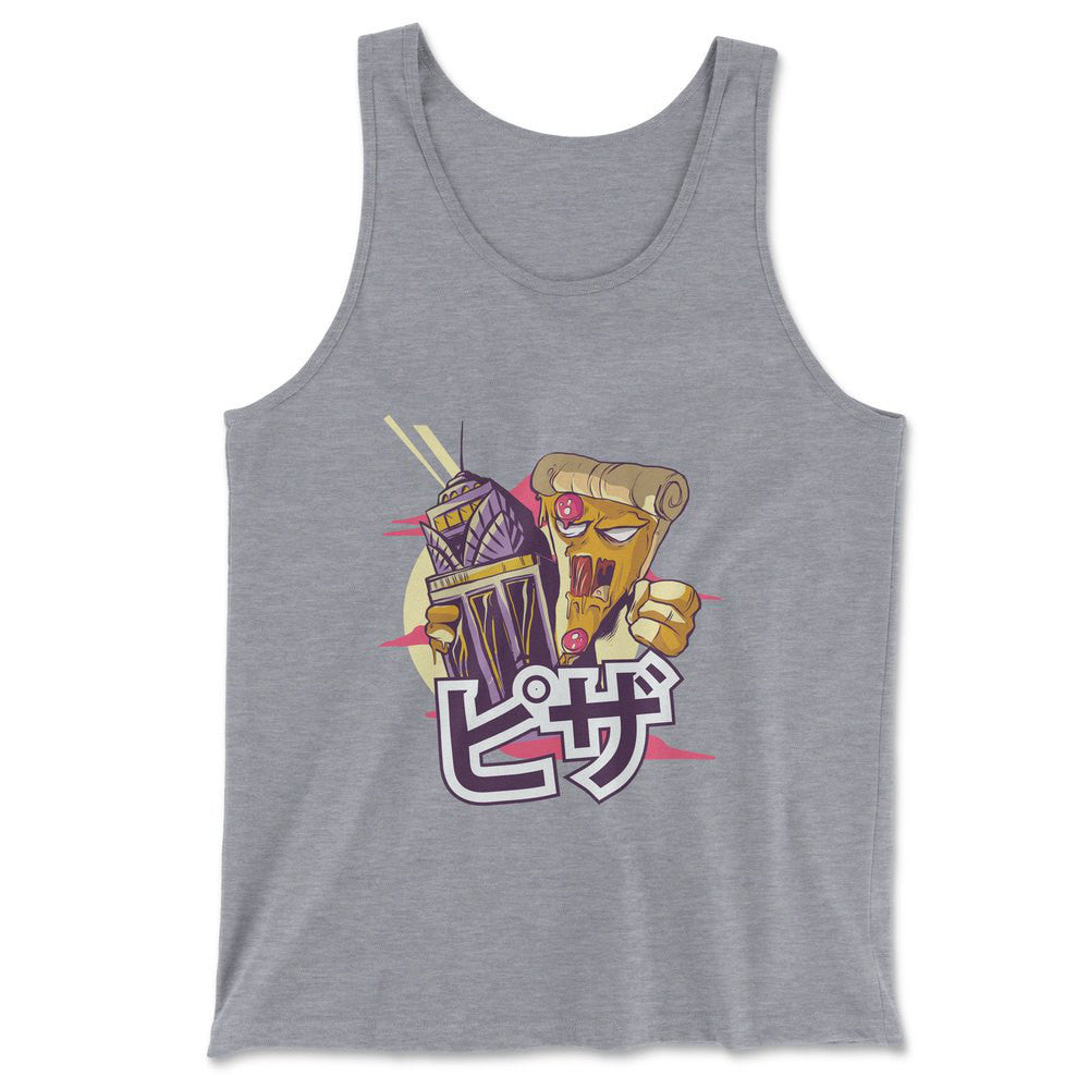 Pizza Kong Men/Unisex Tank in Athletic Heather color