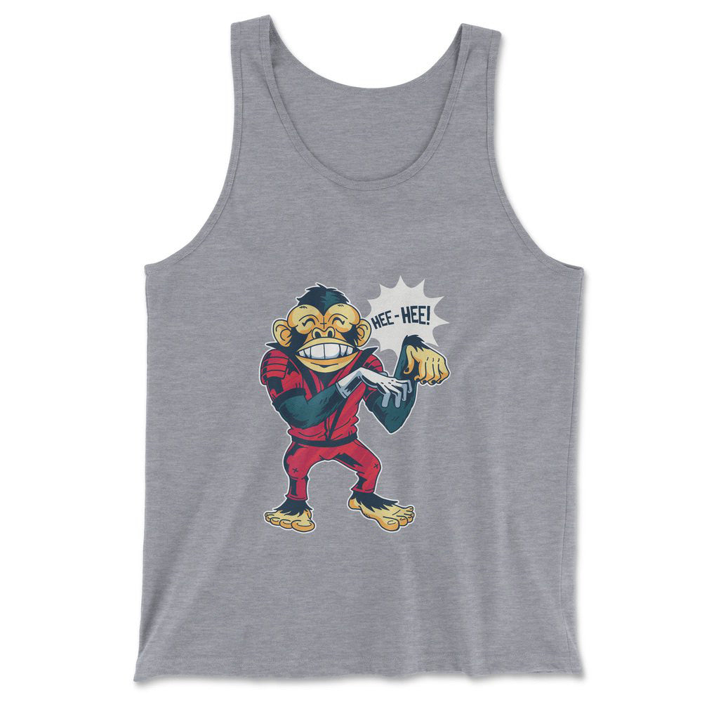 Dancing Monkey Jackson Men/Unisex Tank in Athletic Heather color