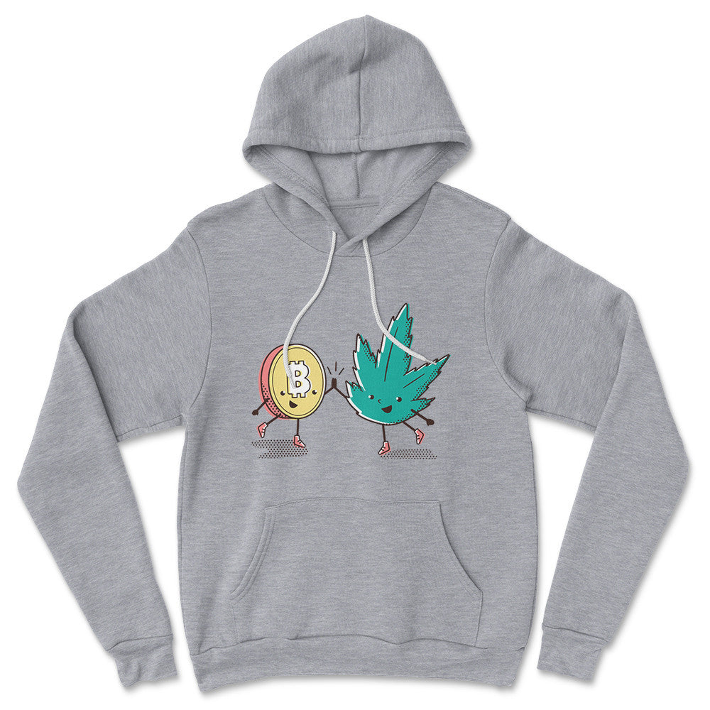 420 Bitcoin Hoodie in Athletic Heather color