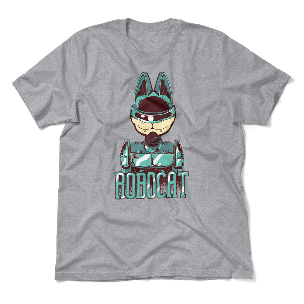 Robocat Men/Unisex T-Shirt in Athletic Heather color