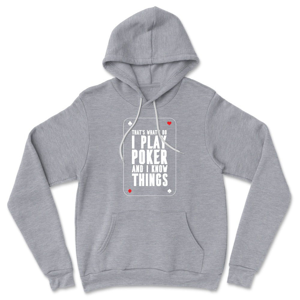 Play Poker Hoodie in Athletic Heather color