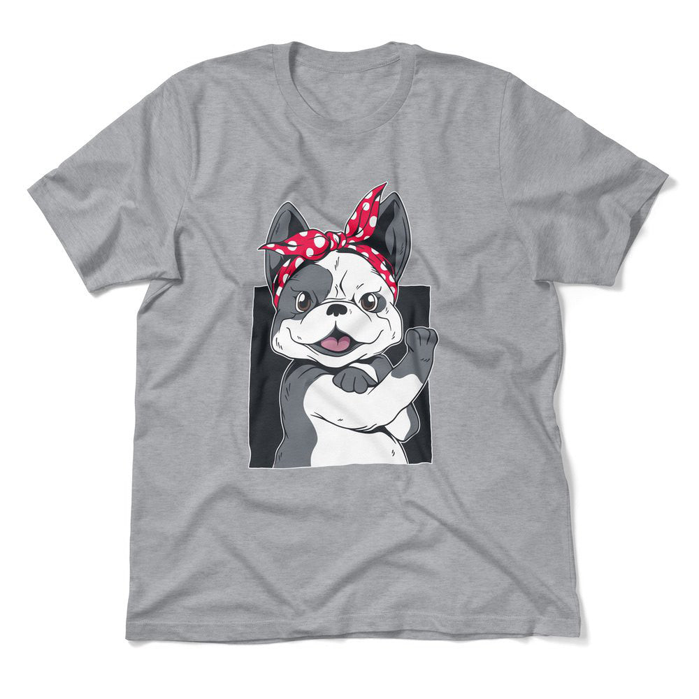 French Bulldog Men/Unisex T-Shirt in Athletic Heather color