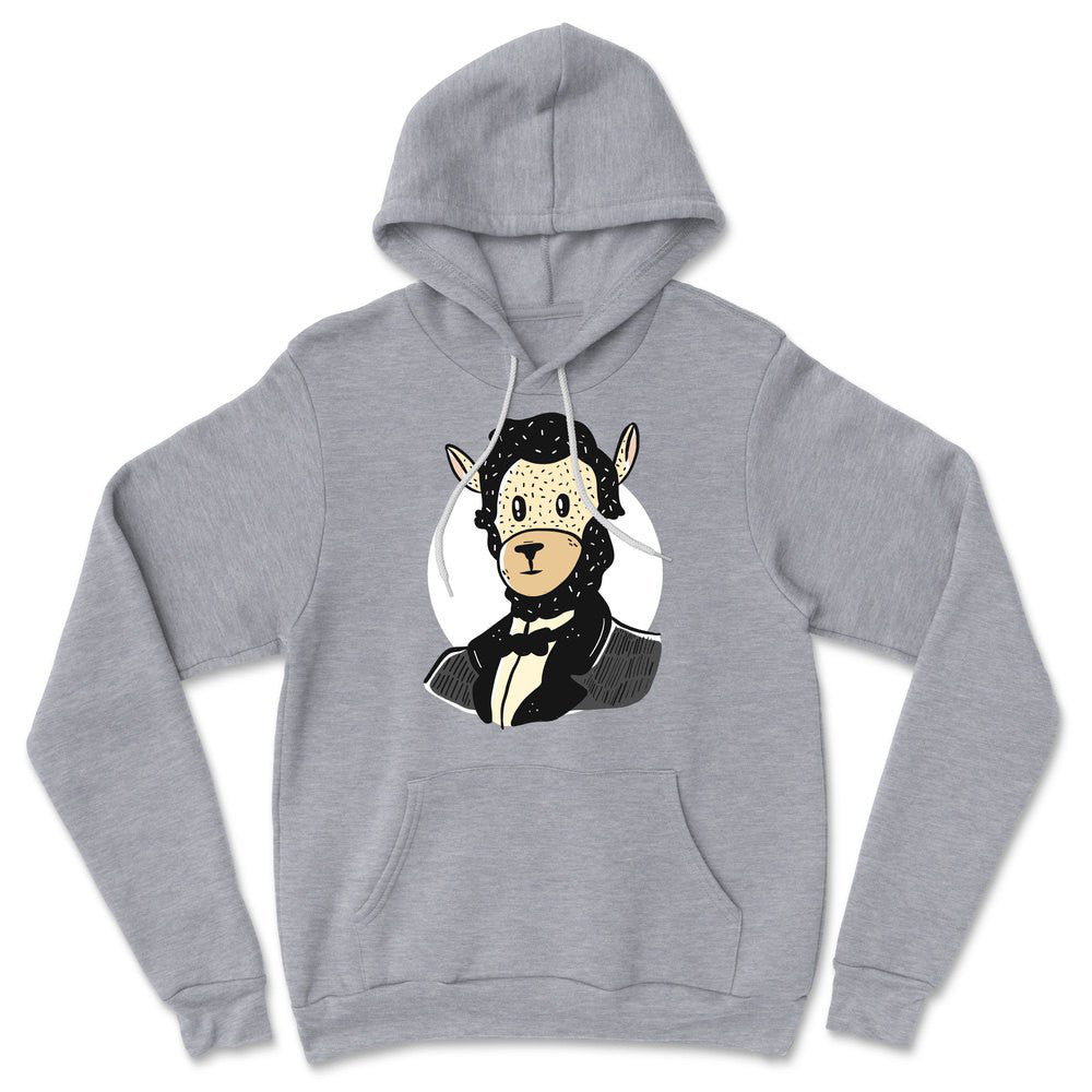 Lincoln Llama Hoodie in Athletic Heather color