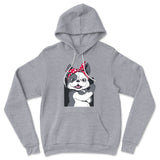 French Bulldog Hoodie in Athletic Heather color